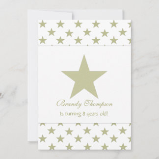 Gold Star Party Invitations