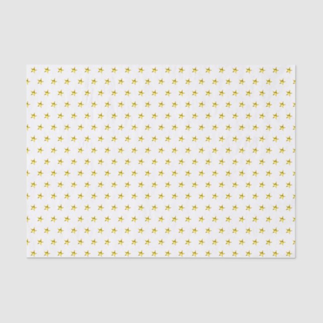 Gold star pattern metallic stylish chic tissue paper (Front)