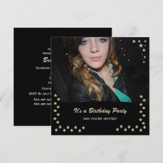 Gold Star: Picture Party Invitations