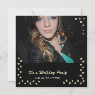 Gold Star: Picture Party Invitations