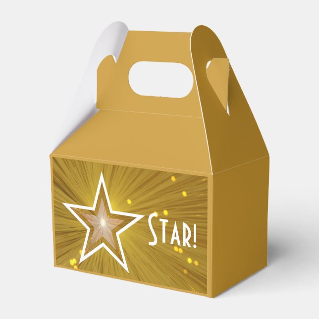 Gold Star print VIP favor box (Front Side)