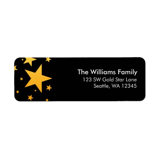 Gold Star Return Address Label (Front)