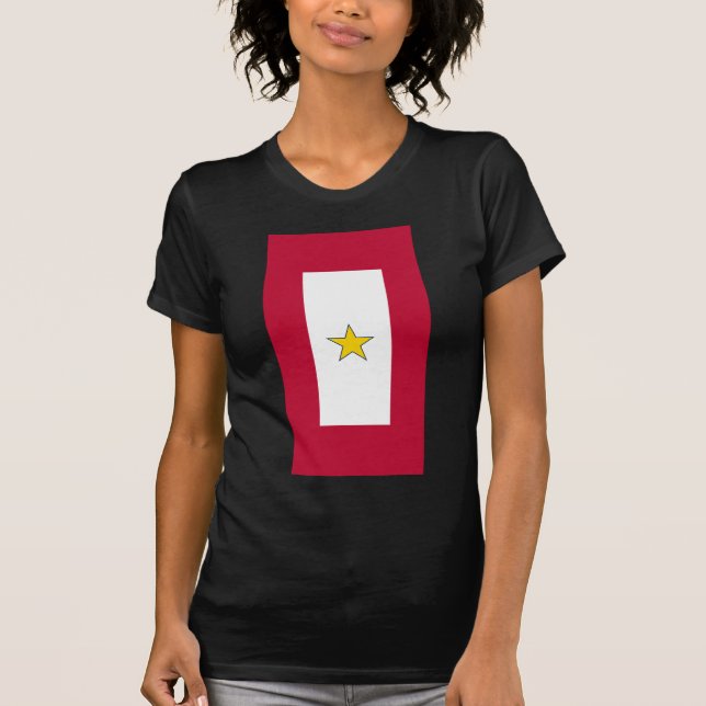 Gold Star Service, United States flag T-Shirt (Front)