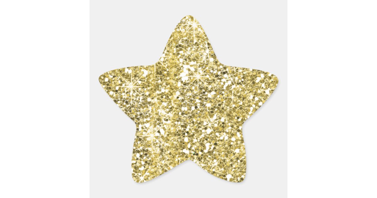 Gold Glitter Star Sticker Set