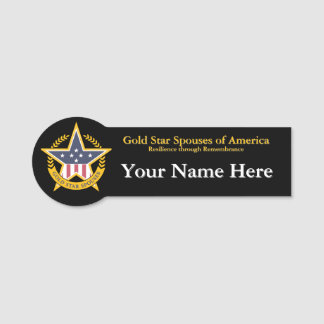 Gold Star Spouses Name Tag
