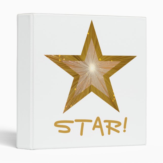 Gold Star 'STAR!' binder white (Front/Spine)