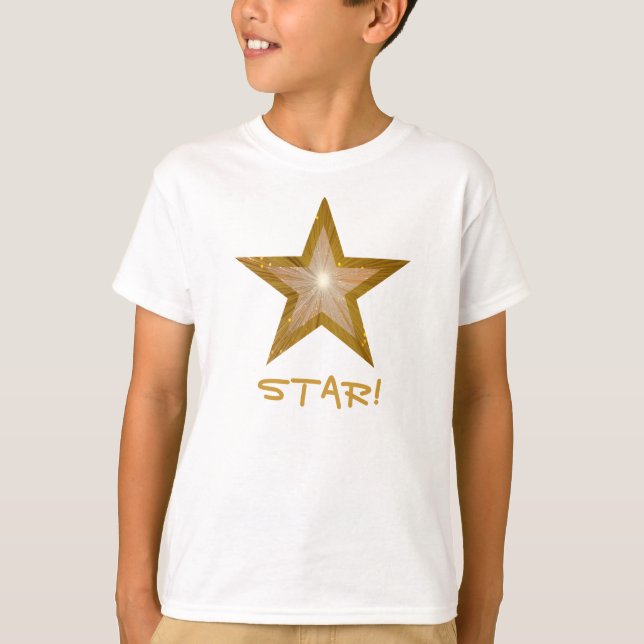 "Gold" Star 'STAR!' kids t-shirt (Front)