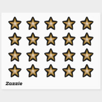 Great Job Gold Star Faux Glitter Star Sticker, Zazzle