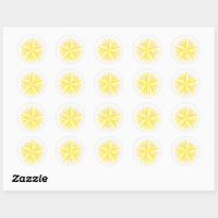 Gold Star Shape Faux Glitter Stickers | Zazzle