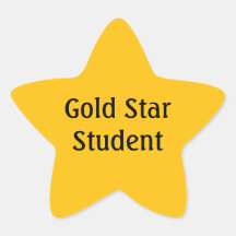Gold Star Student Sticker Reward | Teacher 