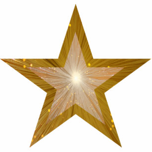 Gold Star 'two tone' Christmas ornament