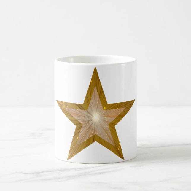 Gold Star  two tone mug white (Center)