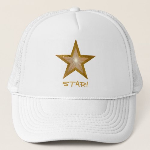 Gold Star two tone STAR trucker hat