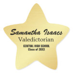 Gold Star Valedictorian Graduation Sticker