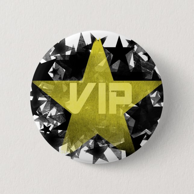 Gold Star VIP Pinback Button (Front)