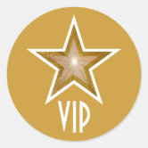 Vip Star Stickers Zazzle Com