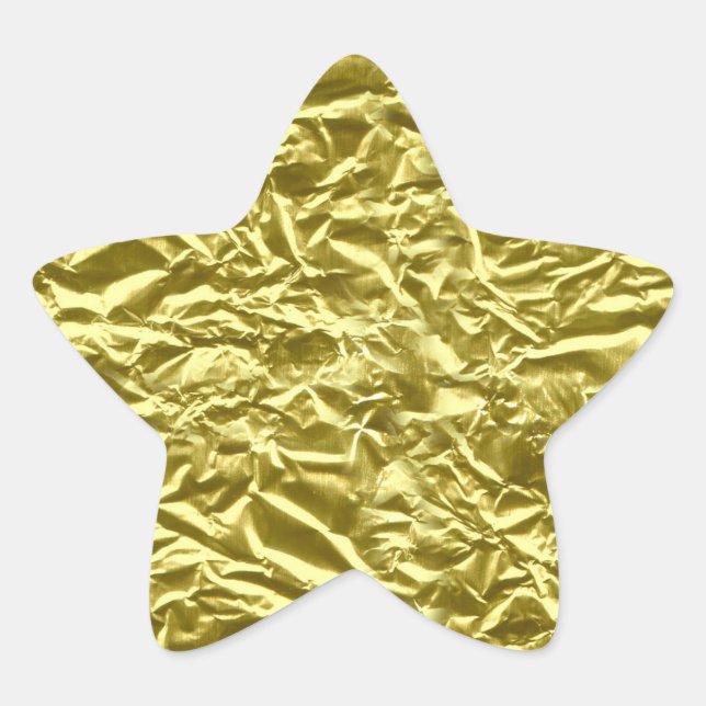Gold Star Wedding Invitation Holiday Star Sticker (Front)