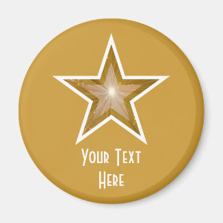 "Gold" Star 'Your Text' fridge magnet gold