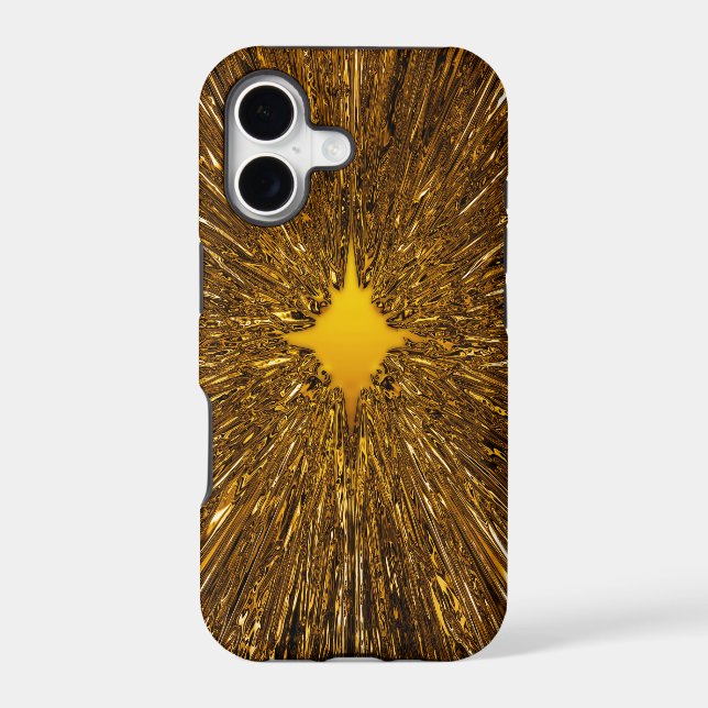 Gold starburst pattern iphone case (Back)