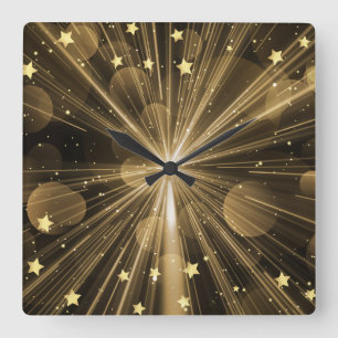Gold Starburst wall clock