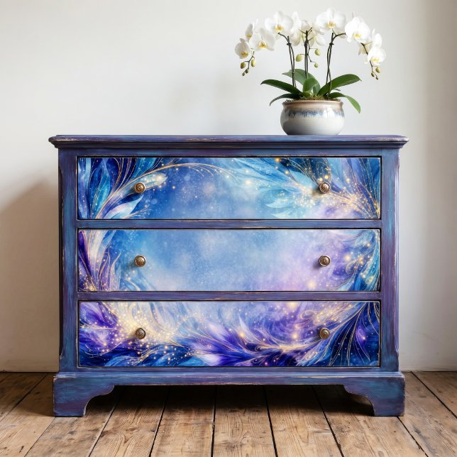 Gold Stardust Frost Feather Swirl Decoupage Tissue Paper (Creator Uploaded)