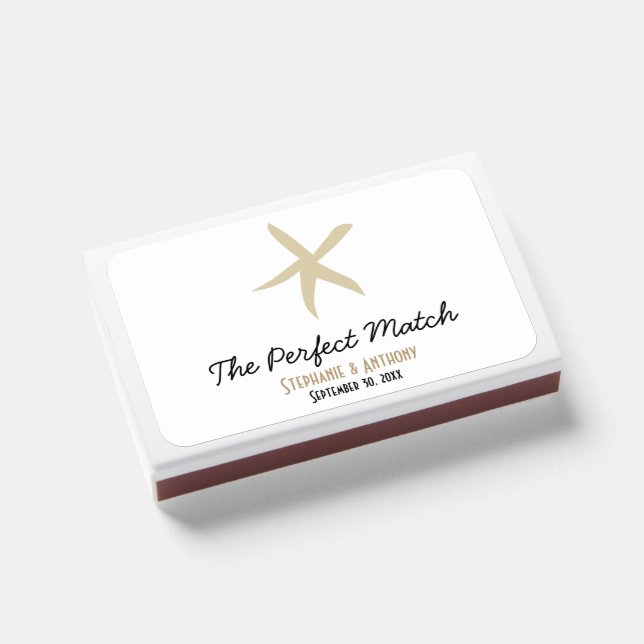 Gold Starfish Nautical Beach The Perfect Match (Front Closed)