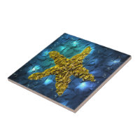 Gold Starfish Tile
