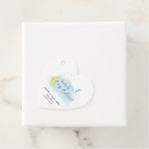 Gold Starlit Baby Boy Bliss Stork Special Delivery Favor Tags