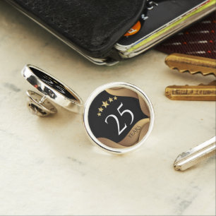Gold Stars 25 Years Employee Service Milestone Lapel Pin