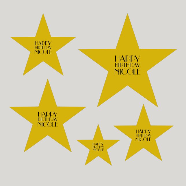 Gold Stars Awards Night Hollywood Birthday Wall Sticker (Creator Uploaded)