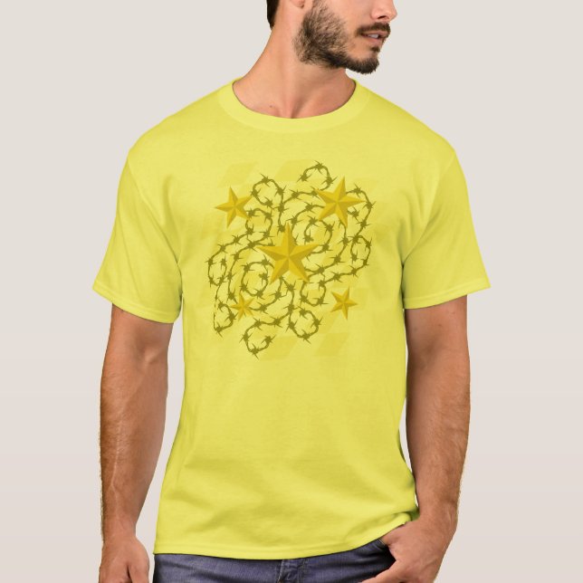 Gold Stars & Barbs T-Shirt (Front)