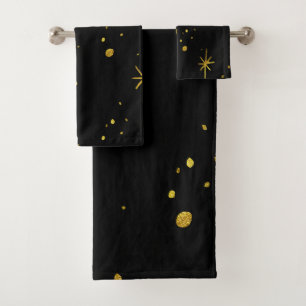 Gold Stars Bath Towel Set