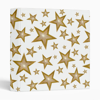 Gold Stars binder white