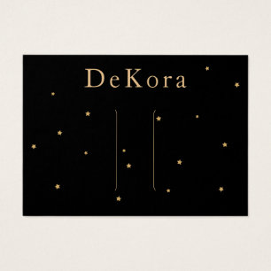 Gold Stars Black Hair Clip Barrette Display Card