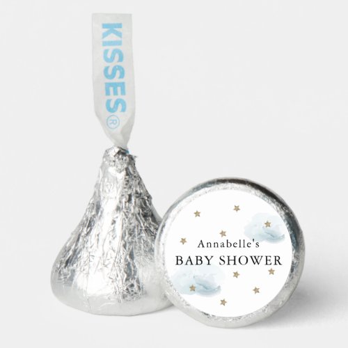 Gold Stars  Blue Clouds Baby Shower Hersheys Kisses
