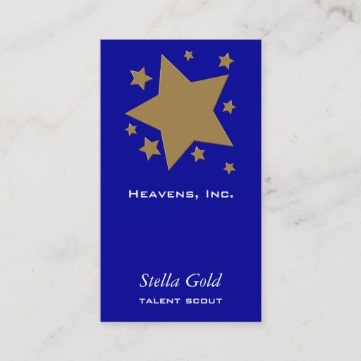 Customizable Gold Stars Business Card Template