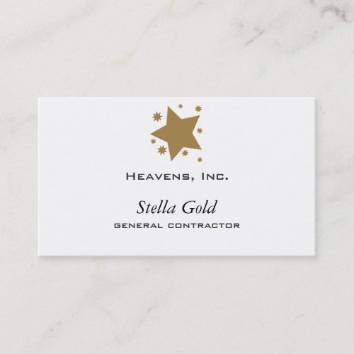 Gold Stars Business Card Template