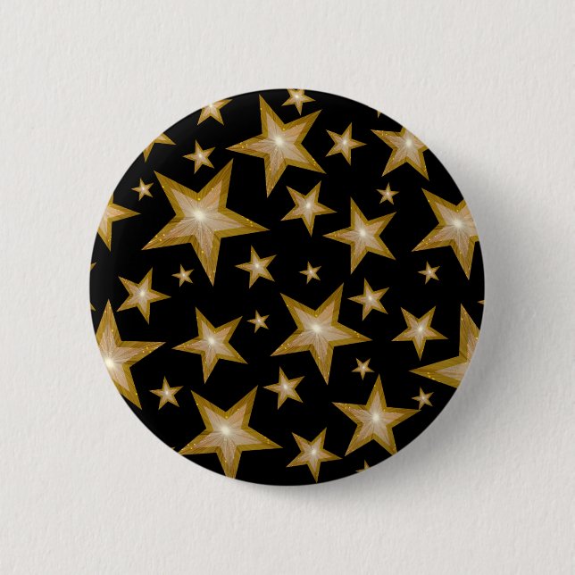 "Gold" Stars button black (Front)
