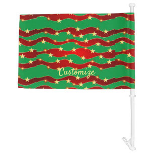 Gold Stars Christmas Sky Thunder_Cove Car Flag