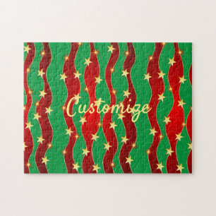 Gold Stars Christmas Sky Thunder_Cove Jigsaw Puzzle