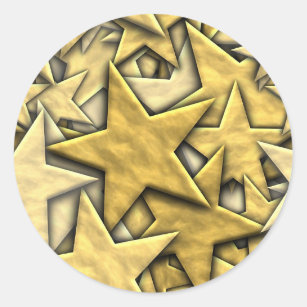 Gold stars  Sticker for Sale by avasart