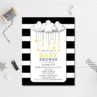 Boho Rainbow & Cloud Baby Shower Invitation - Digital Download