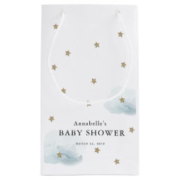 Gold Stars &amp; Clouds Baby Shower Gift Bag