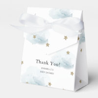 Gold Stars & Clouds Baby Shower Gift Box