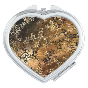 Gold Stars Compact Mirror