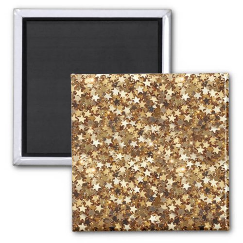 Gold Stars Confetti Magnet