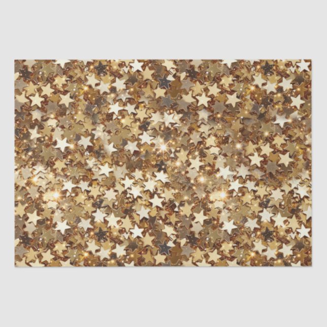 Gold Stars Confetti Tissue Paper (Front)