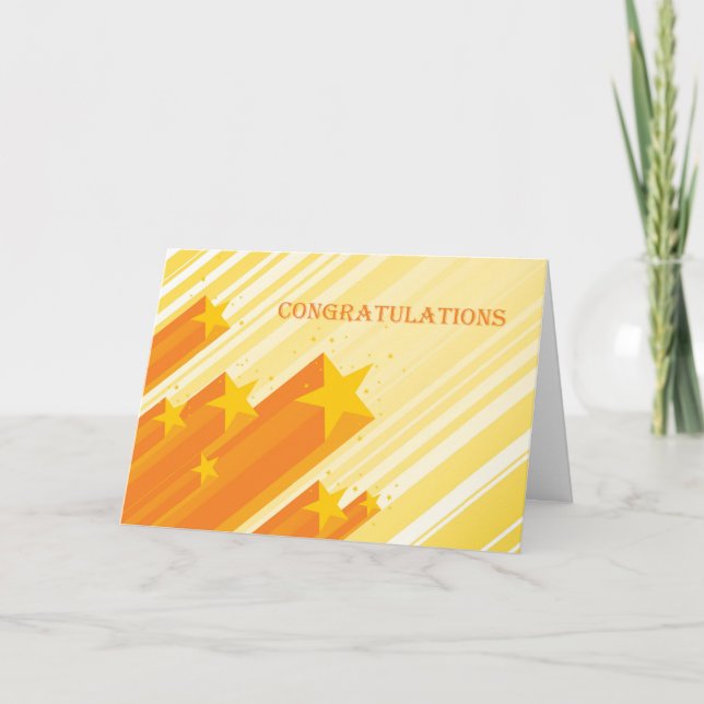 Gold Stars, Congratulations Card (Front)