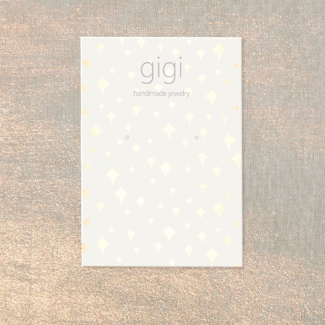 Gold Stars Earring Jewelry Display Holder Business Card (Creator Uploaded)