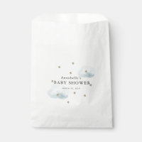 Gold Stars & Fluffy Clouds Baby Shower Favor Bags